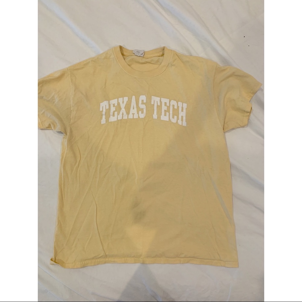 Pastel Yellow Texas Tech tee
